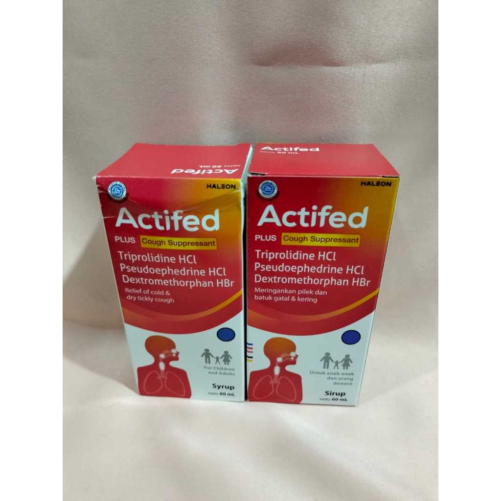 Jual ACTIFED PLUS MERAH SYRUP 60 ML PEREDA BATUK GATAL & KERING ...