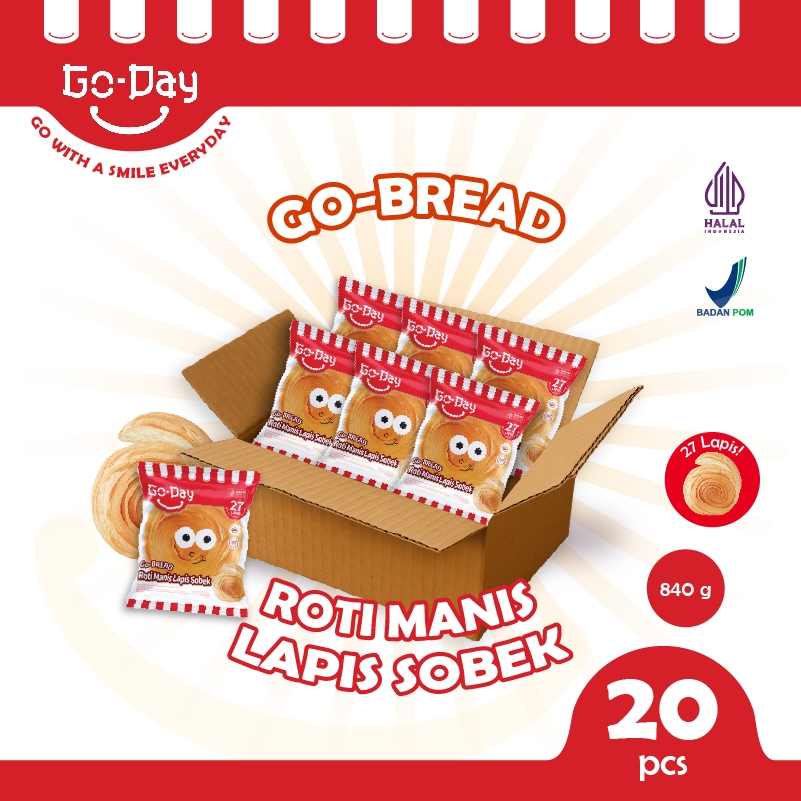 Jual GoDay Go-Bread Roti Manis Lapis Sobek Isi 20 Pcs | Shopee Indonesia
