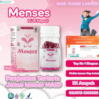 Sariwana MENSES 18 Kapsul Pelancar Siklus Haid Pereda Nyeri Dami Sariwana