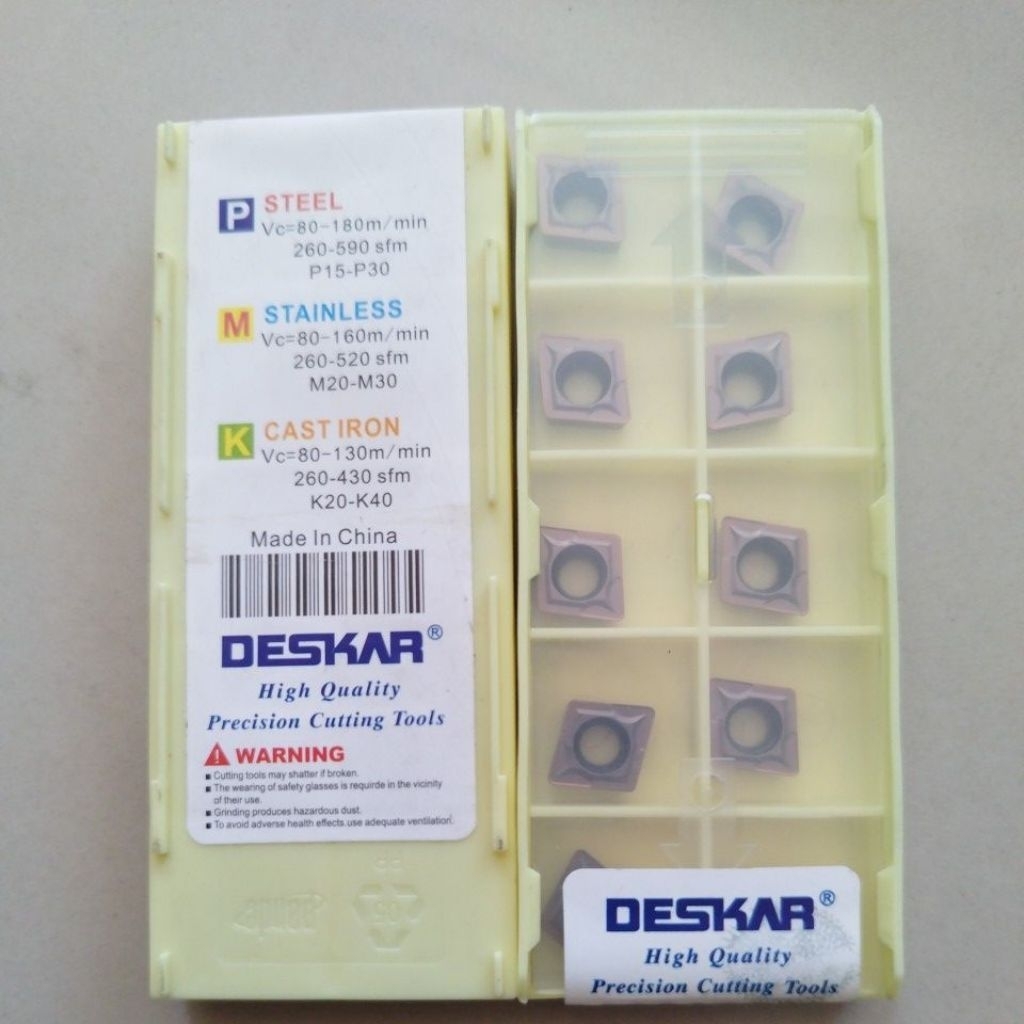 Jual Insert bubut CCMT 09T308 LF6018 DESKAR cnc bubut pahat bubut harga ...