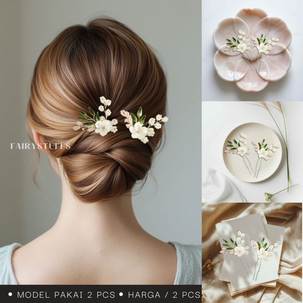 Jual Tusuk Konde Rambut Sanggul Hairpiece Pengantin Birdie Bunga ...