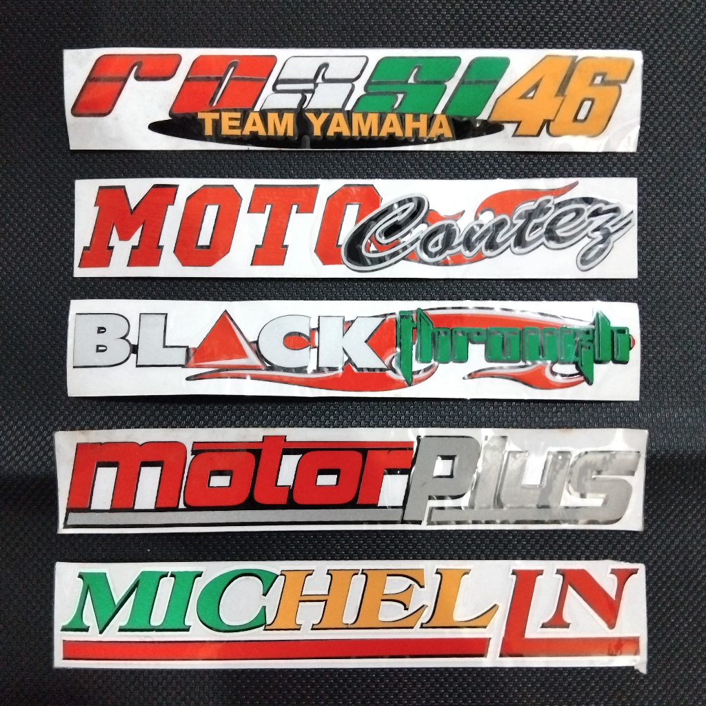 Jual STIKER KECIL CUTTING METALIC HITAM MOTIF TULISAN I CUSTOM | Shopee ...