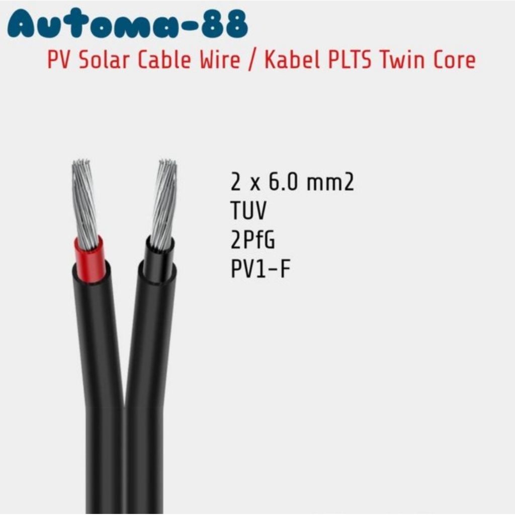 Jual Kabel PLTS 2 x 6mm Eceran per 1 meter PV1-F Photovoltaic Solar ...