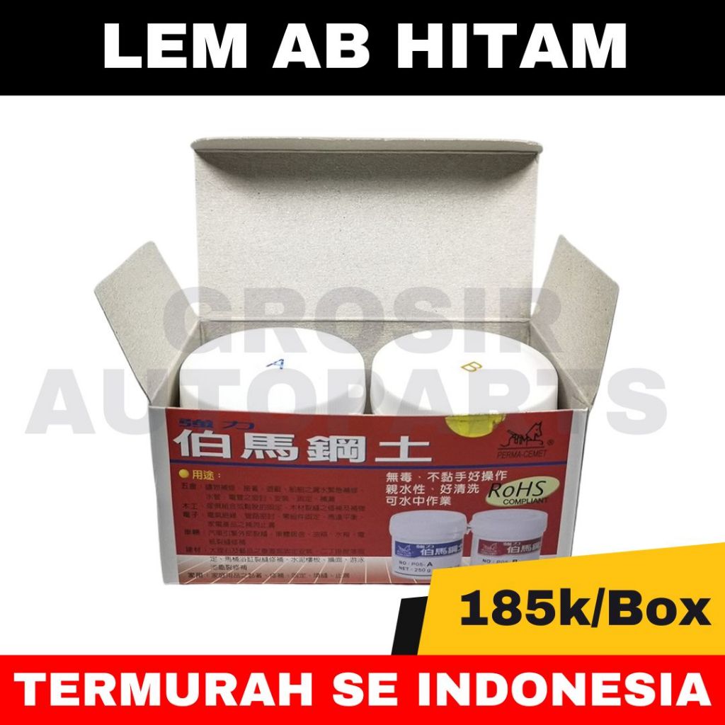 Jual LEM AB Campur LEM Retrofit HeadLamp Warna Hitam Lem Besi AB ...