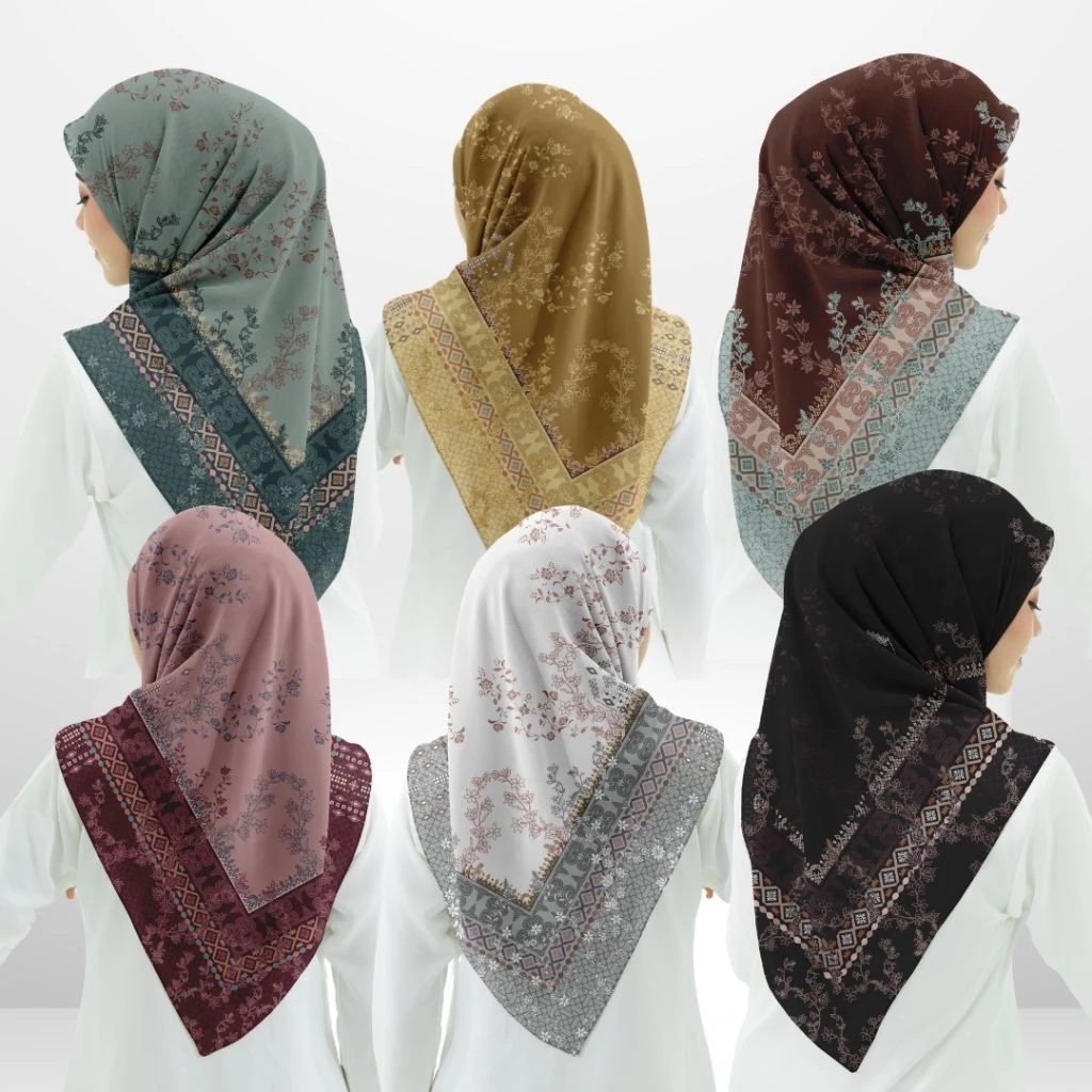 Hijab Segiempat Mikayla Lasercut