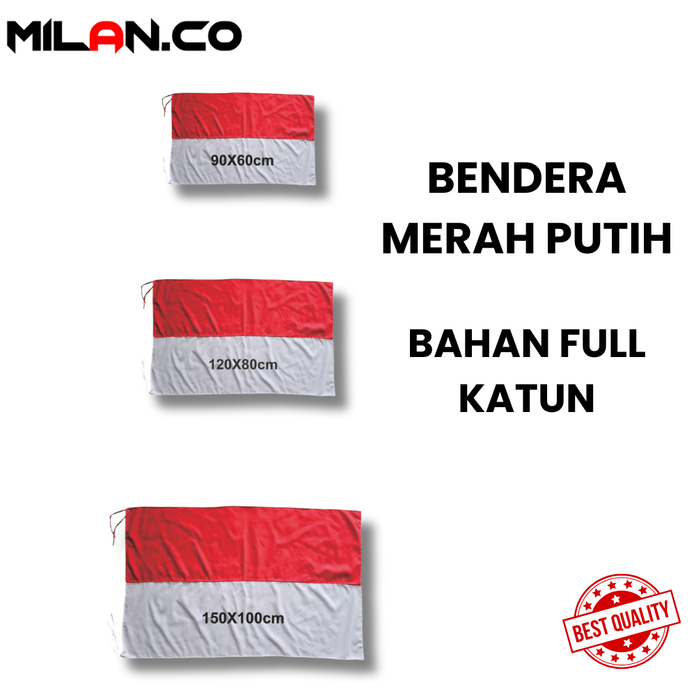 MILANCO Bendera Merah Putih Agustusan Tema Kemerdekaan Katun Kualitas Premium