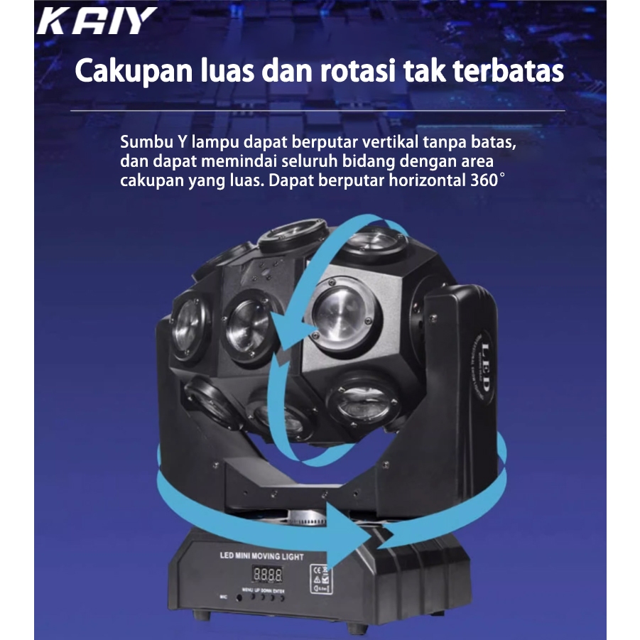 Jual 【READY】KAIY 18 LED Lampu Sorot Panggung Laser beam Lampu DM X512 ...
