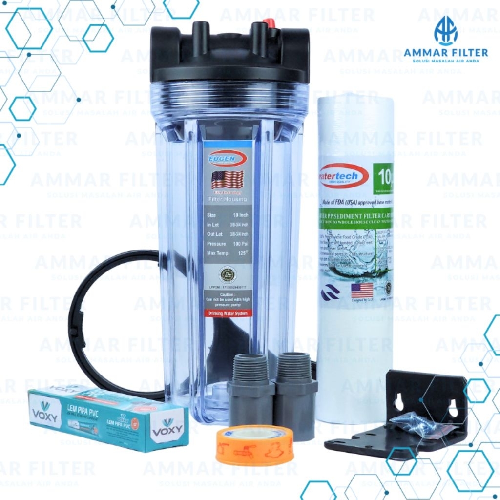 Jual Paket Filter Air Kotor 1 Tahap Nanotec Eugen Puretrex CLEAR 10 ...