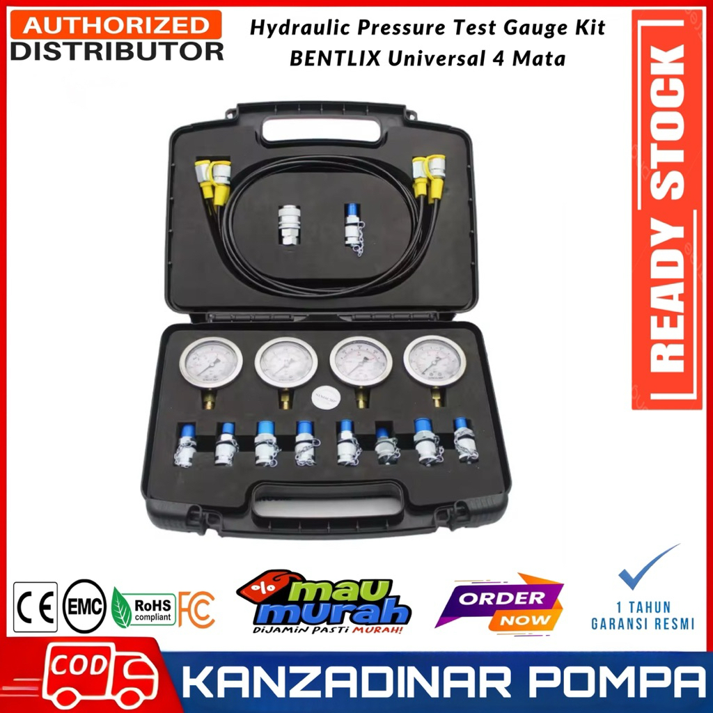 Generic Kit Di Test Di Pressione Per Accumulatore Di Azoto Idraulico, 3 Calibri, 7 Raccordi E 1 Tubo Del Gas, Strumento Diagnostico Per Una Ricarica Accurata - Foto 14