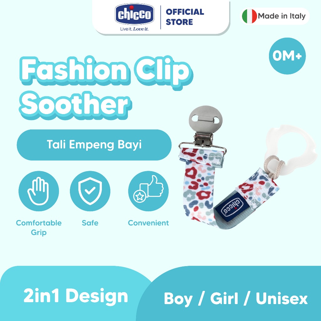 Jual CHICCO Fashion Clip Soother Clip Anti Fall Chain Pacifier Holder ...