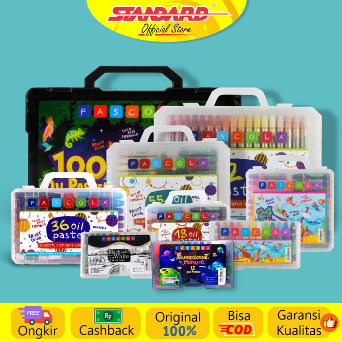 Standard - Pascola Oil Pastel 12 / Set ( Crayon / Pewarna / Coloring ) (8)