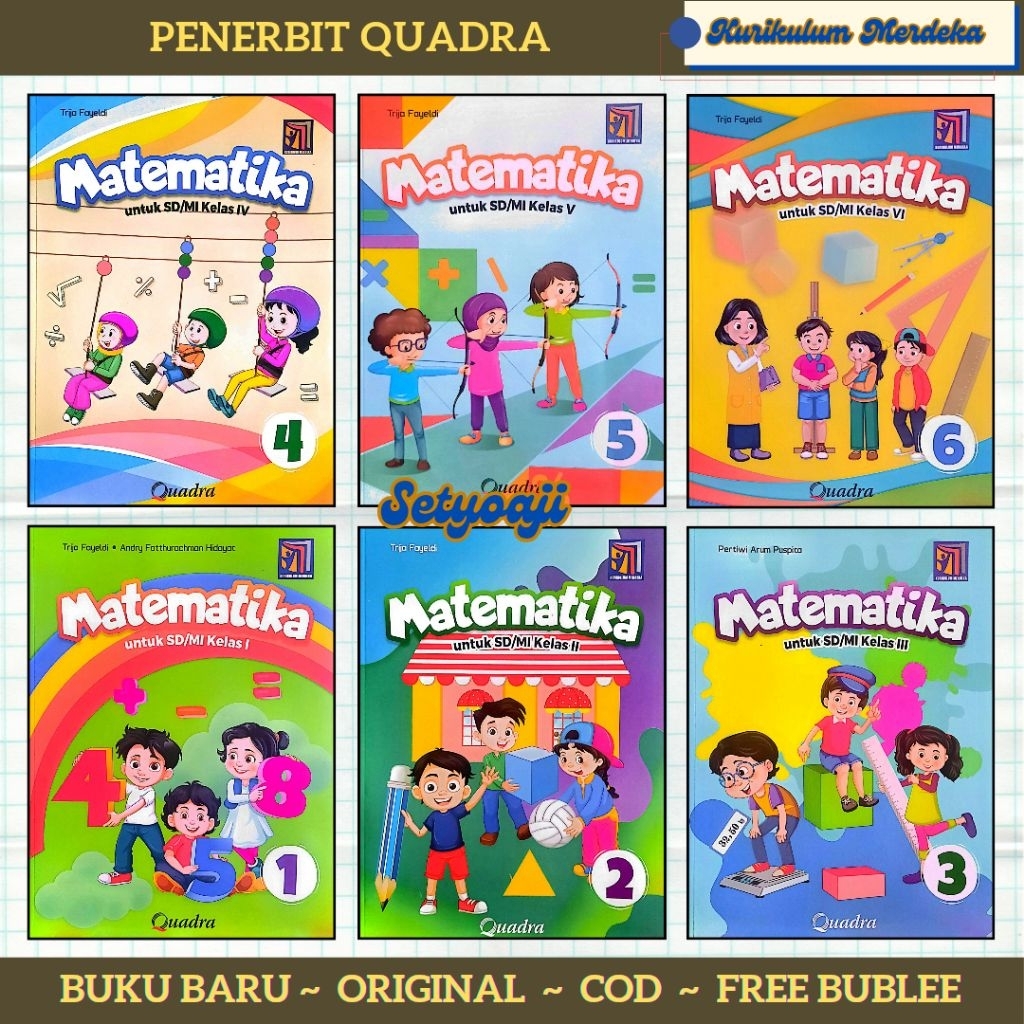 Jual Matematika SD/ MI Kelas 1 2 3 4 5 6 Edisi Revisi Kurikulum Merdeka ...