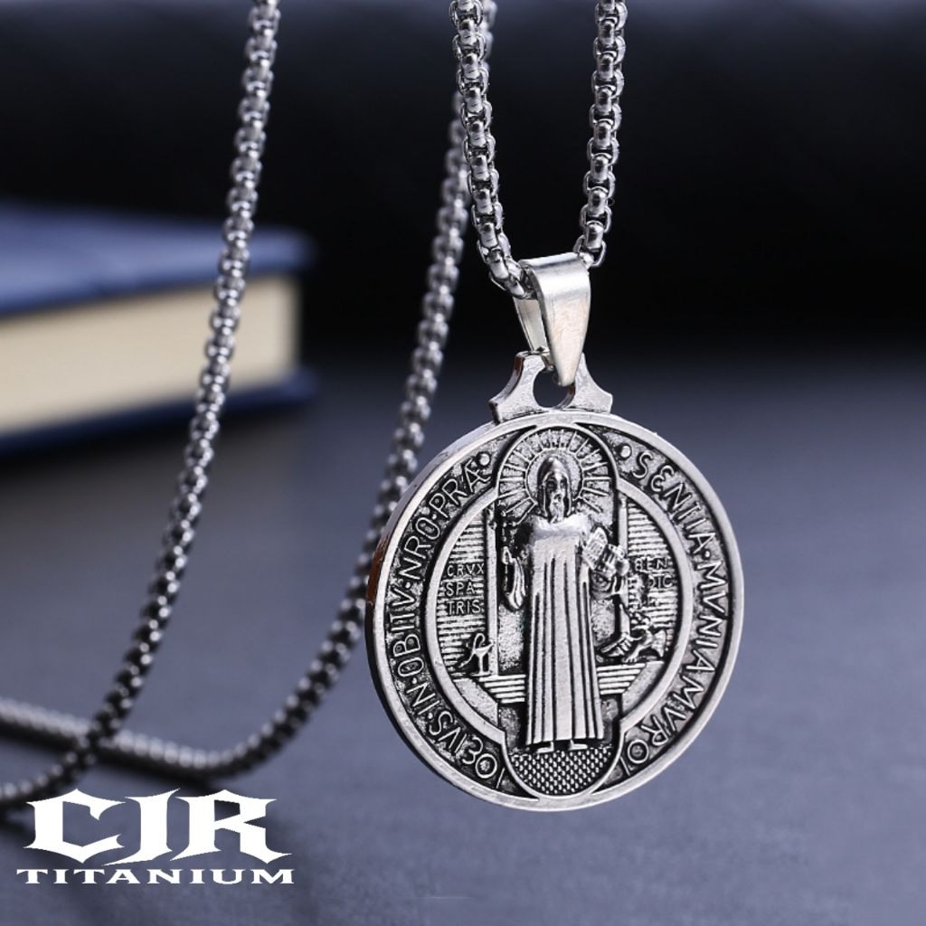 Jual SAN BENITO-KALUNG TITANIUN MEDALI BENEDIKTUS EXORCIST PENDANT ...