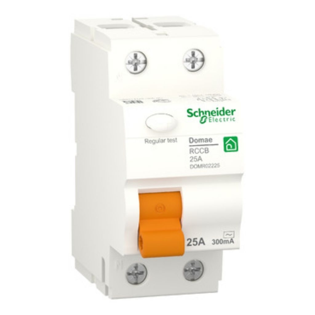 Jual Schneider RCCB Domae 2P 25A 300mA AC 6kA DOMR02225 ELCB 1P+N 25A ...
