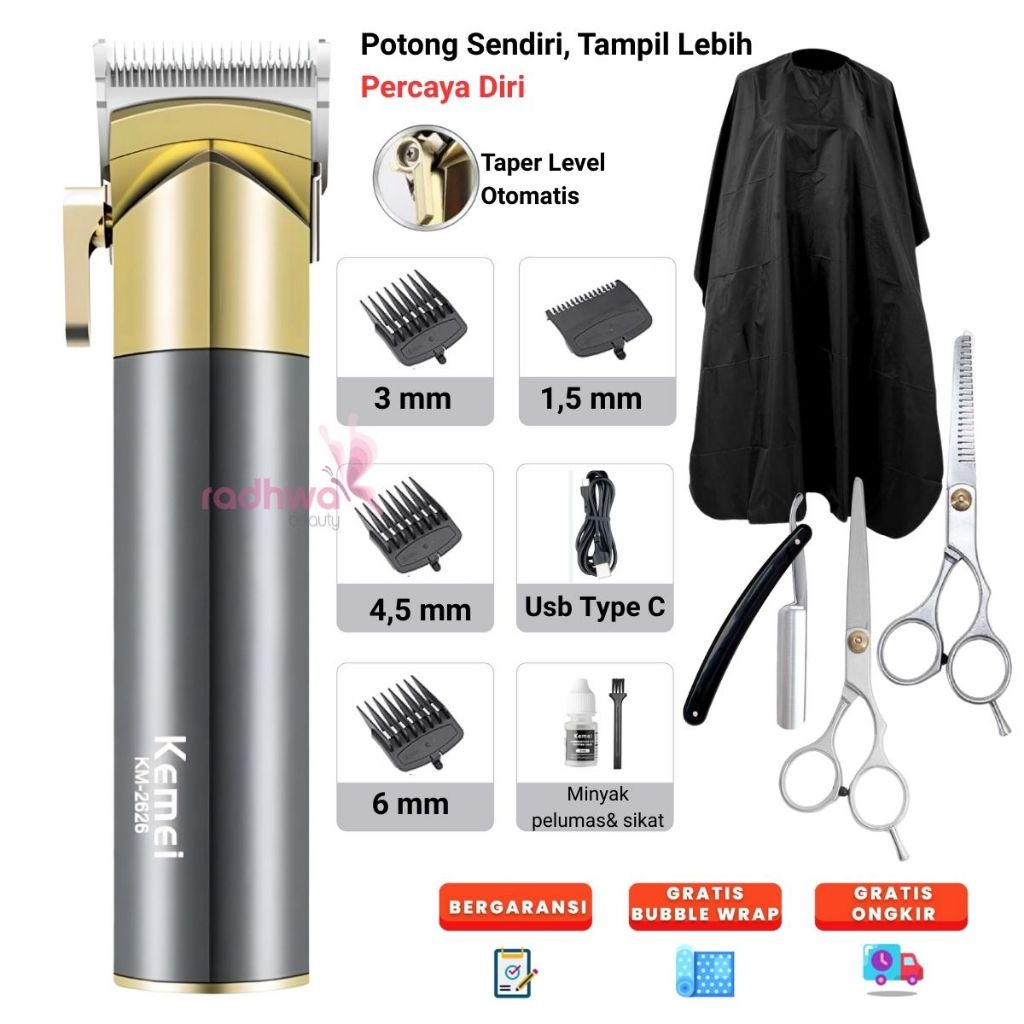 Jual Mesin Cukur Rambut Elektrik Trimmer Profesional Motor Kuat Desain ...
