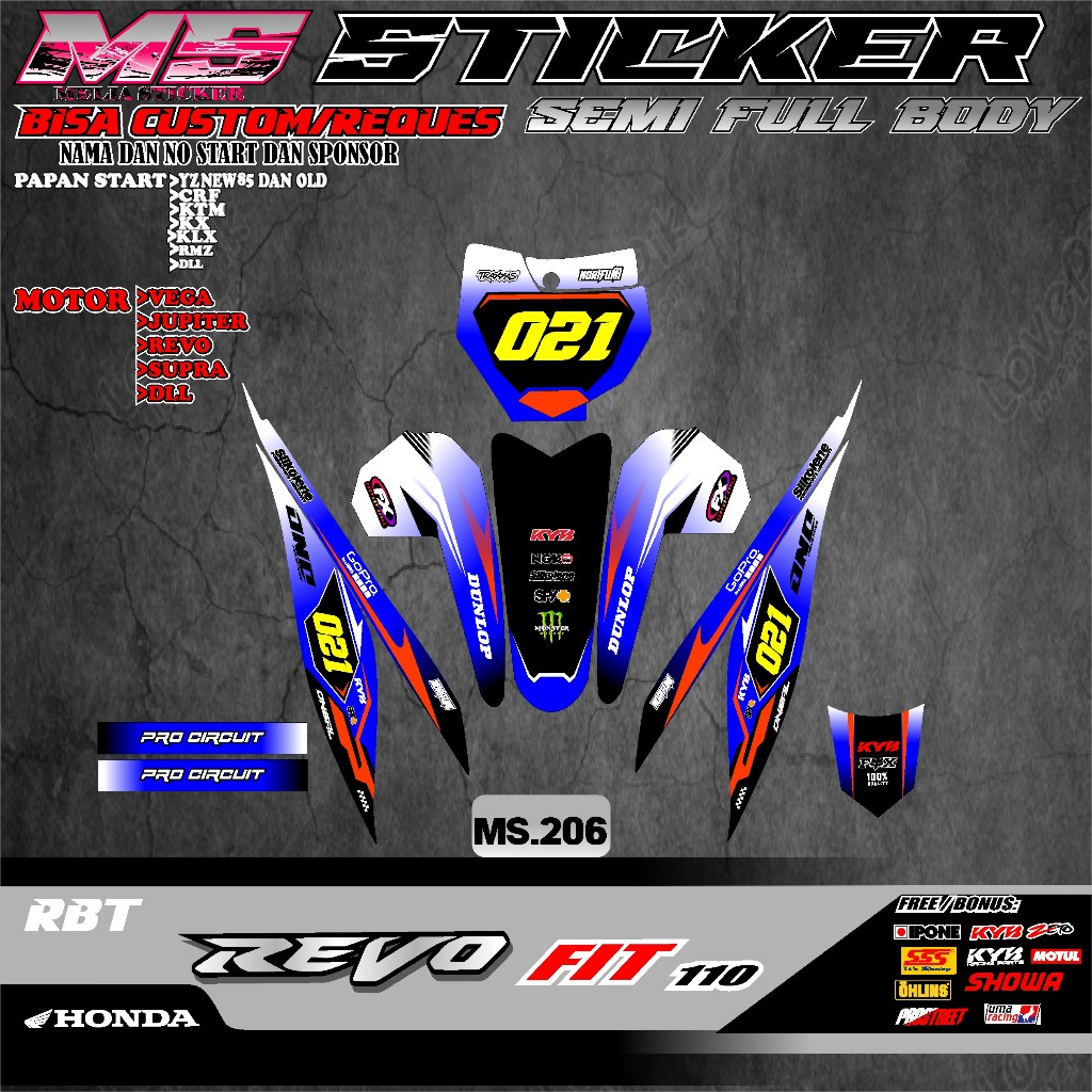 Jual Sticker STRIPING RBT MOTOR REVO FIT 110 SEMI FULL BODY MOTOR ...