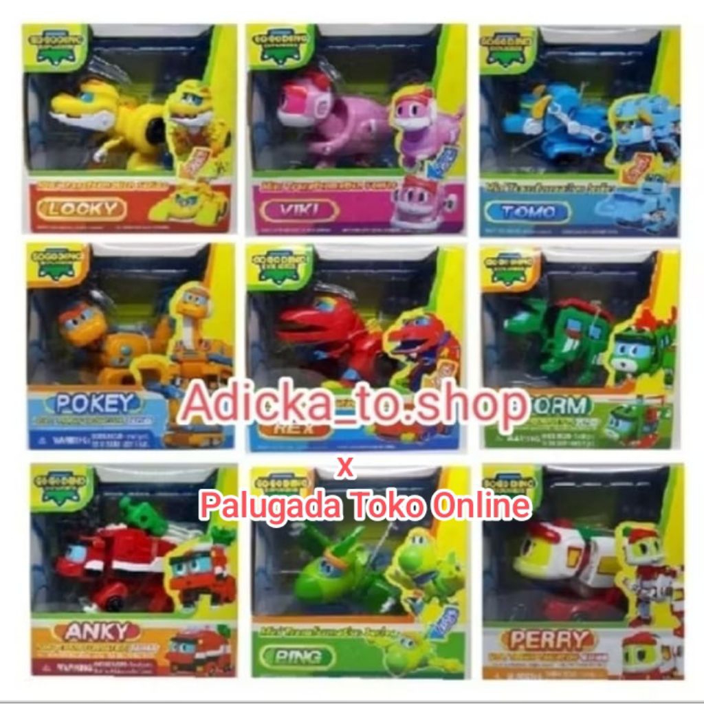 Jual MAINAN GOGO DINO TRANSFORMASI MINI REX, TOMO, VIKI, PING, ANKY ...