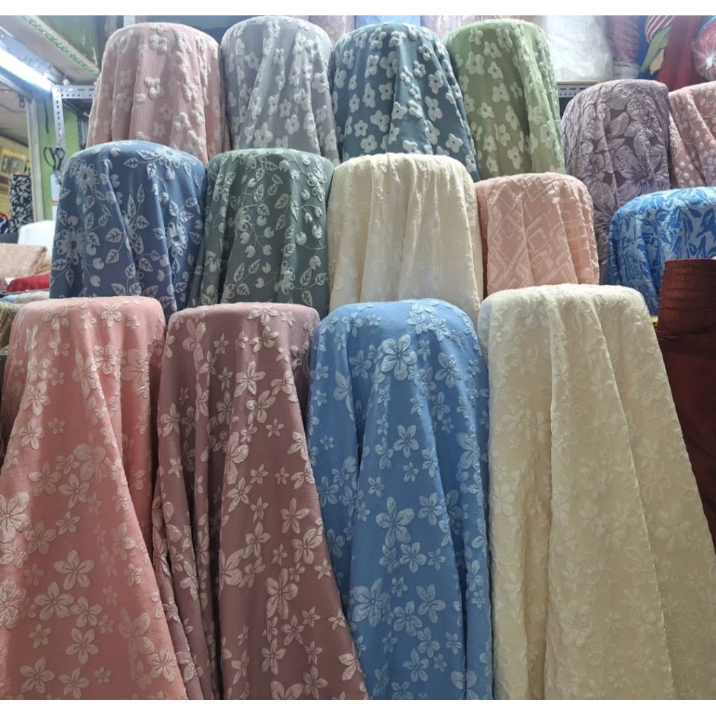 Jual KAIN BAHAN JAGUAR EMBOS IMPORT (harga 0,5/50cm) | Shopee Indonesia