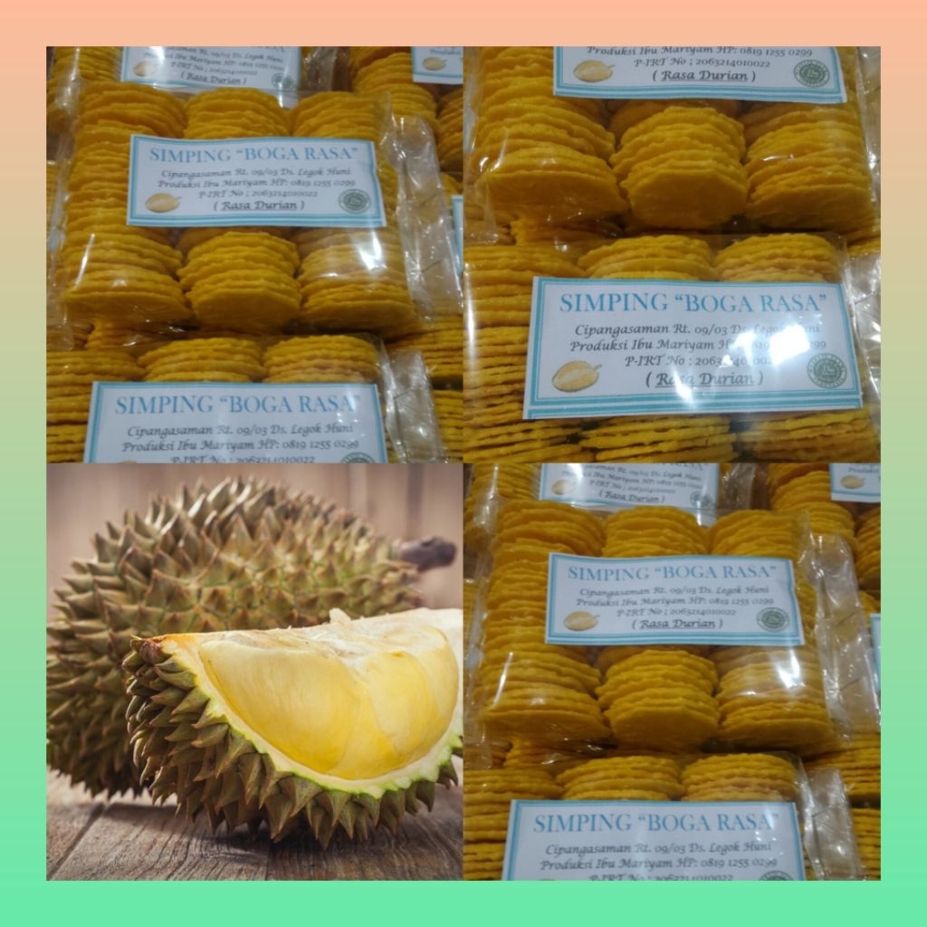 Jual 1 Bks Simping bakar rasa durian manis 120 gram | Simping bakar ...