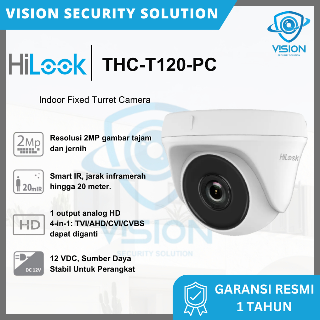 Hikvision 2MP Turbo HD Indoor EXIR Turret Camera - View #8
