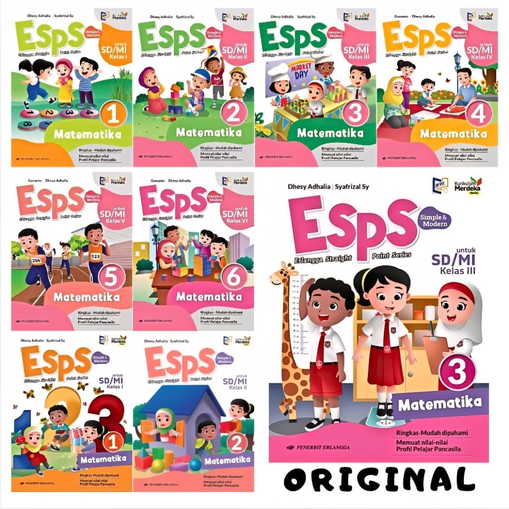 Jual BUKU ESPS MATEMATIKA REVISI KELAS 1 2 3 4 5 6 SD/MI ERLANGGA ...