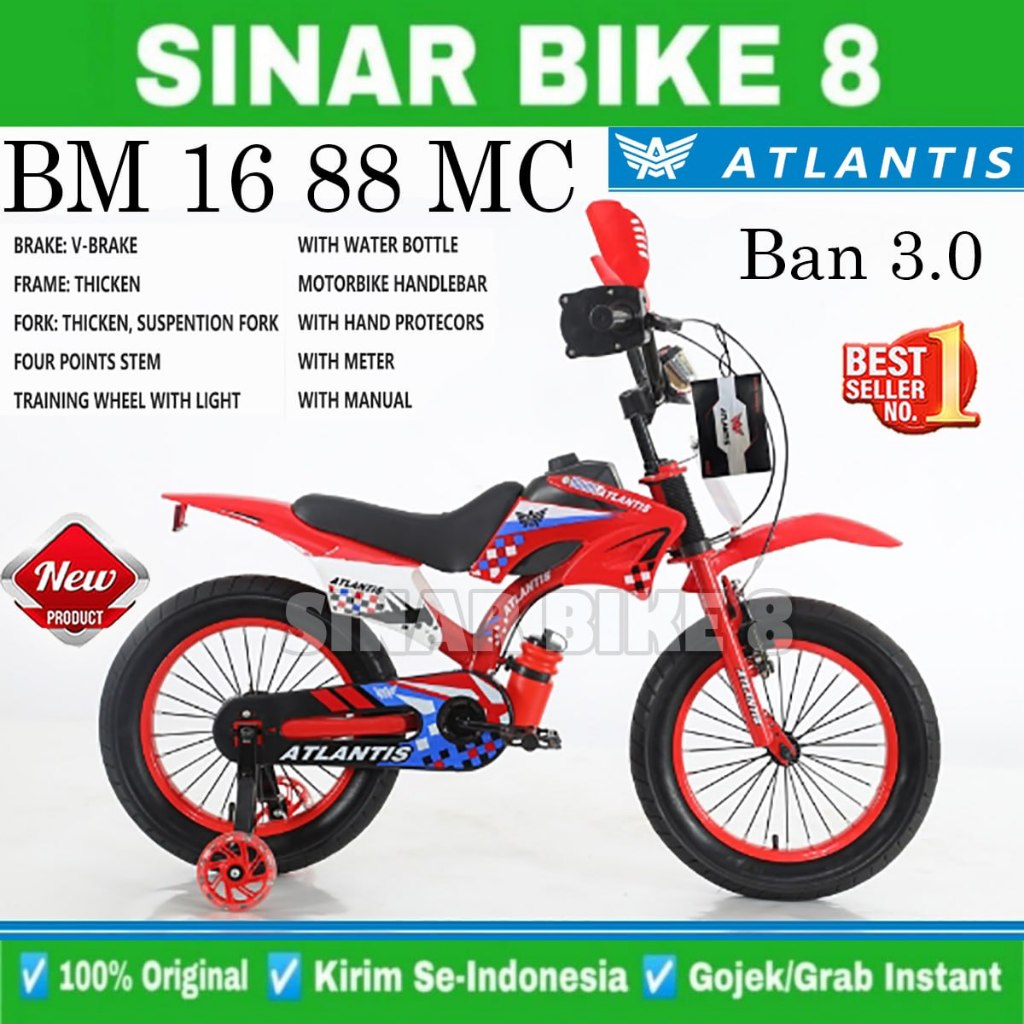 Jual Sepeda Anak Laki Ukuran 12 16 18 Inch BMX ATLANTIS 88 MC Model ...