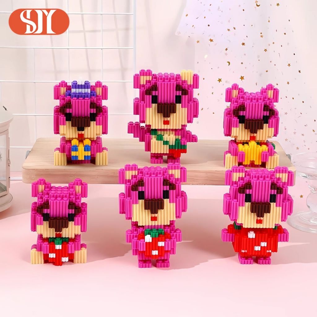 Jual Nano Block Bricks Lotso Bear Small 3D Mainan Balok Susun Mainan ...