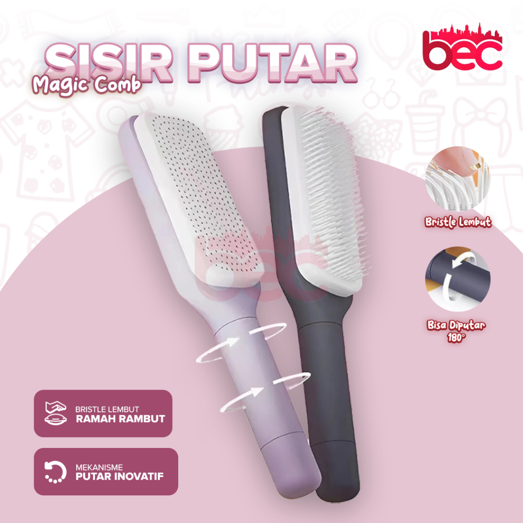 Jual [BEC] Sisir Anti Kusut Magic Comb | Sisir Antistatis Anti Rontok ...