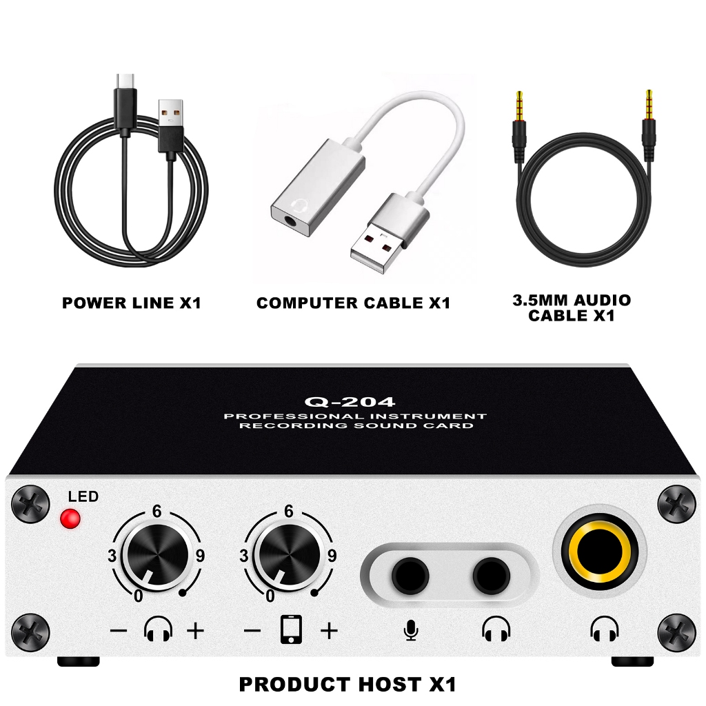 Jual Audio Interface external guitar recording sound card can be ...