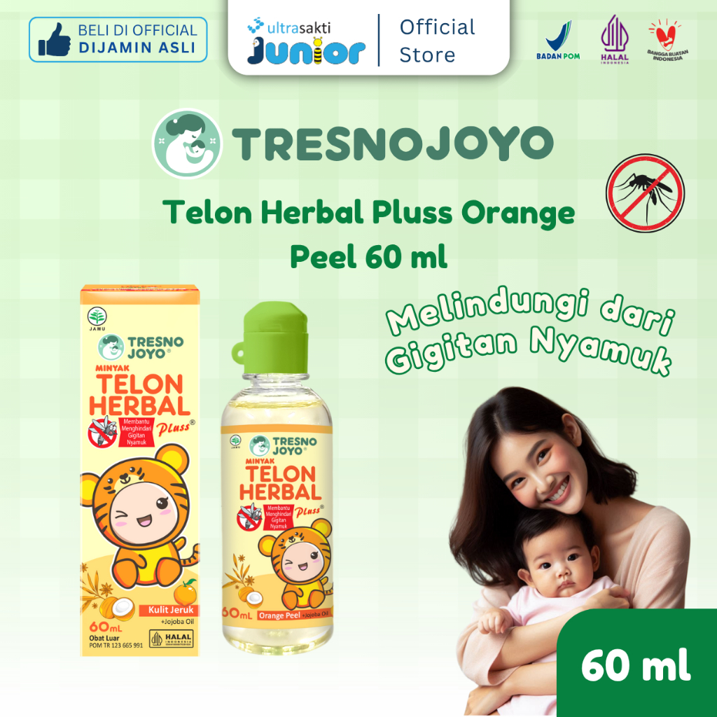 Jual TRESNO JOYO Telon Herbal Pluss Orange Peel - 60ml | Shopee Indonesia