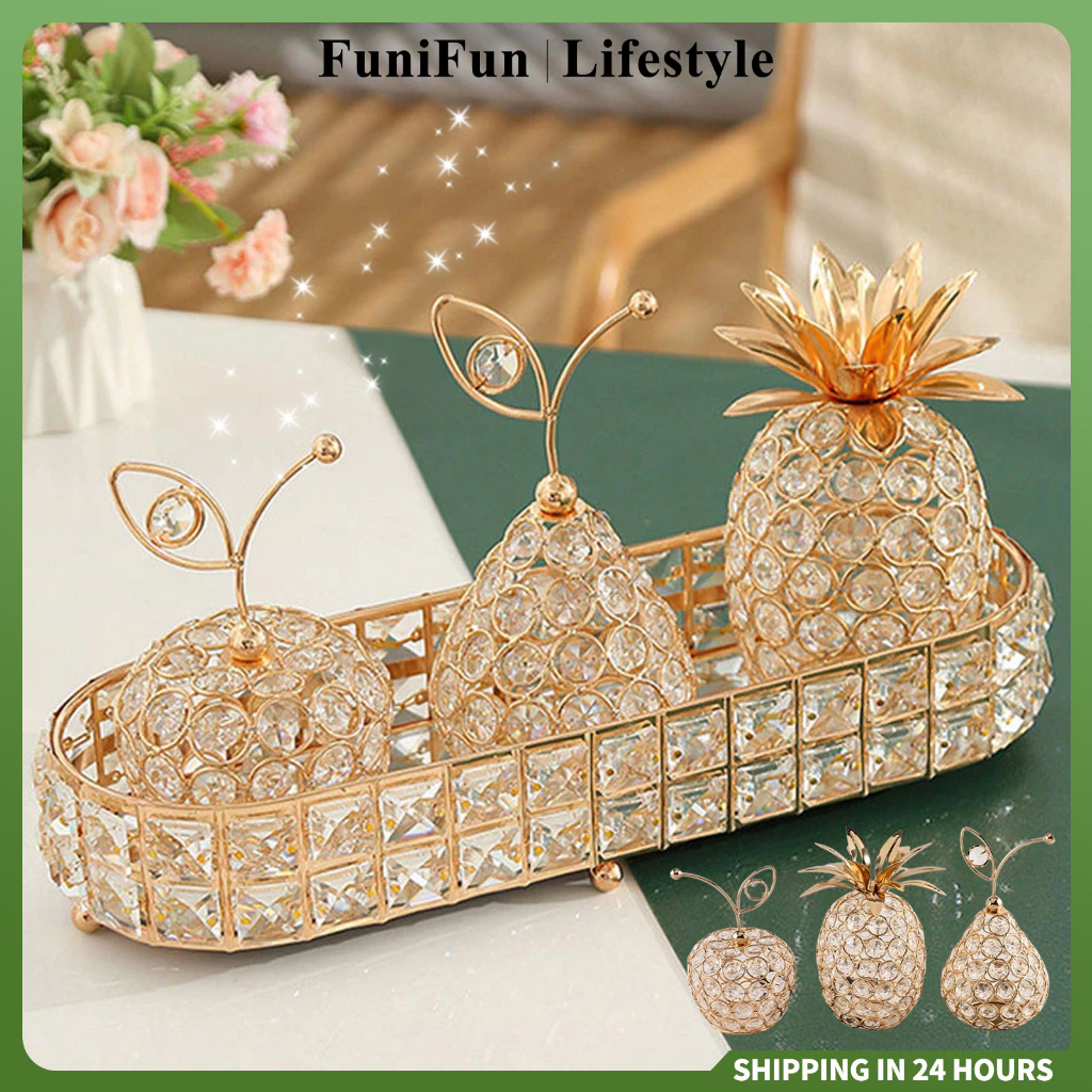 Jual Nanas Apel Ornamen Kristal Buah Rystal Nanas Pear Apple Pajangan ...