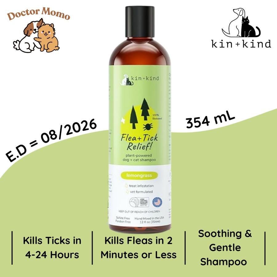 Picture of Jual Kin+Kind Flea Tick Relief Lemongrass Dog Cat Shampoo Kin Kind ...