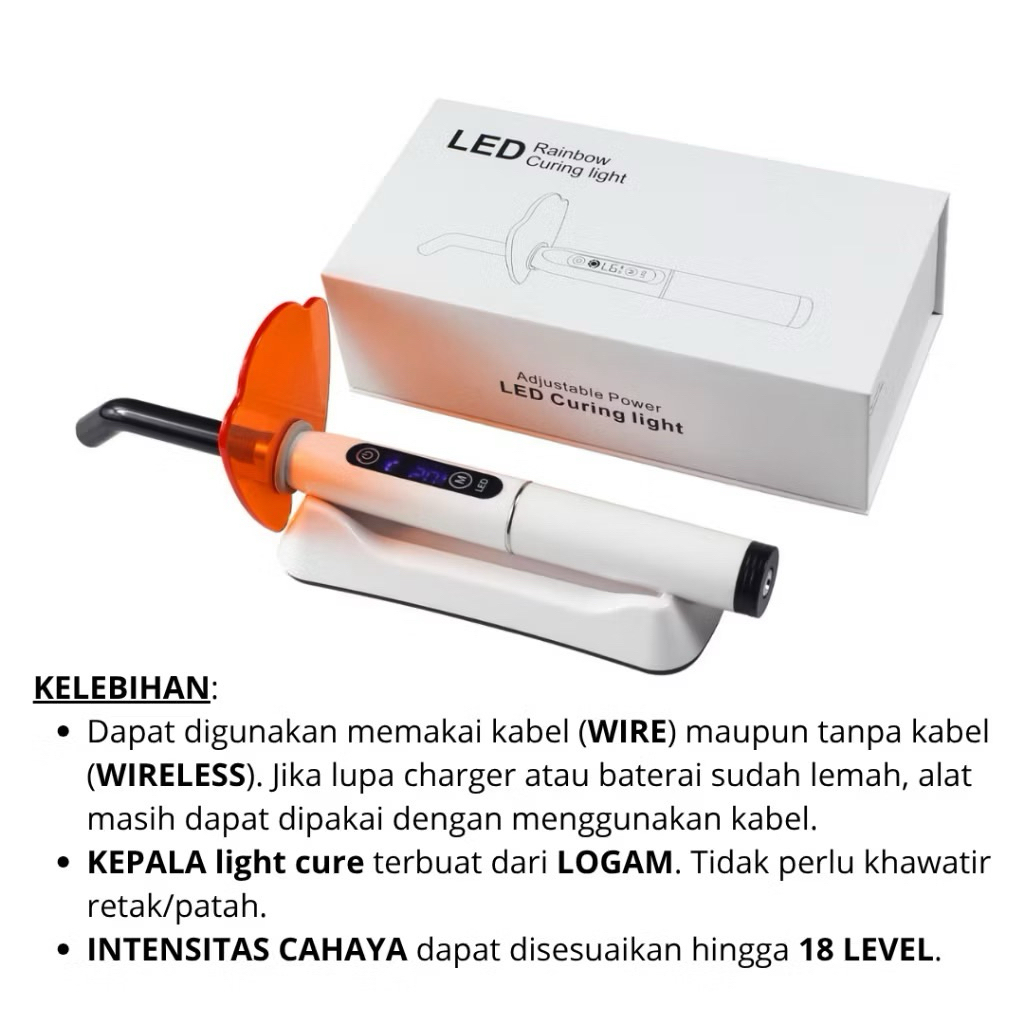 Jual LED Curing Light FOREDENT Laser Behel Rainbow Dental Gigi ...