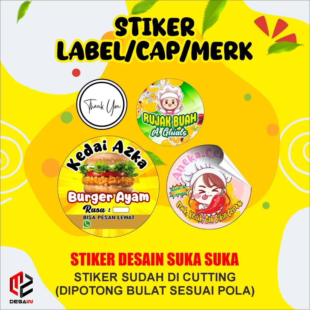 Jual STIKER CUTTING CAP LABEL MERK LOGO CUSTOM | Shopee Indonesia