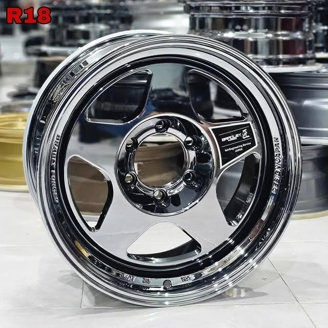 Jual velg rally ring 18 BRADLEY TAKUMI BLACK CROME LEBAR 9 ET 0 velg ...