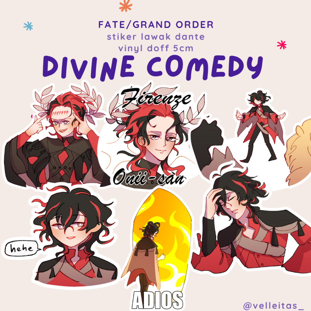 Jual Fate/Grand Order Sticker - Dante's Divine Comedy | Shopee Indonesia