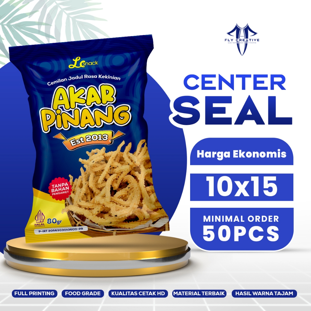 Jual Fly Creative - Kemasan Center Seal Full Printing Custom 10x15 ...