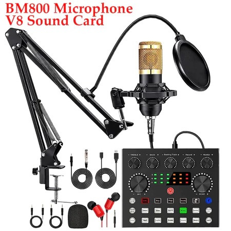 Jual MICROPHONE KONDENSER RECORDING LIVE STREAMING REKAMAN FULL PAKET ...