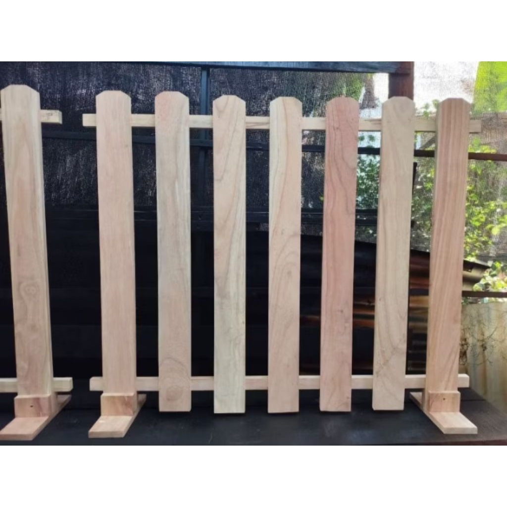 Jual Pagar Dekoratif Kayu Solid – Model Picket Natural | Shopee Indonesia