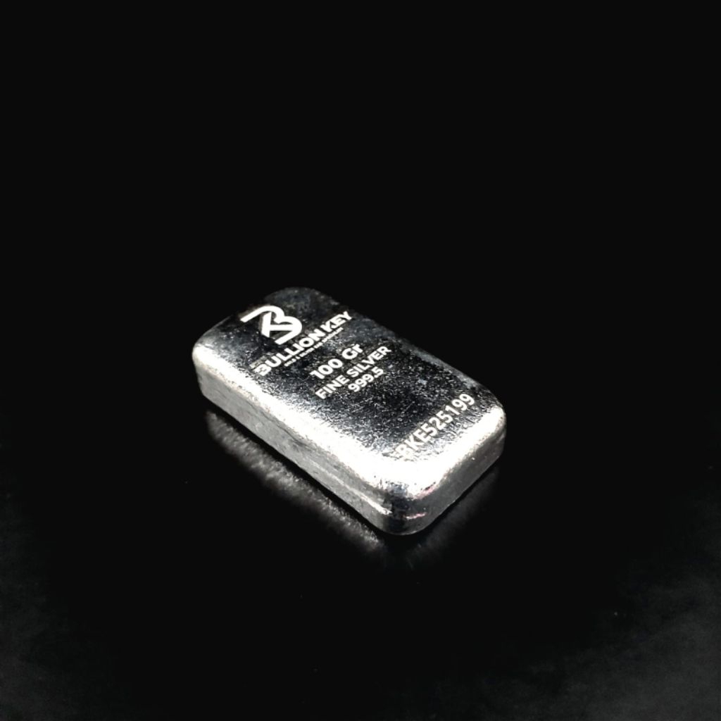 Jual Perak Batangan Bullion Key Silver Perak Asli Murni 100 gram Fine ...