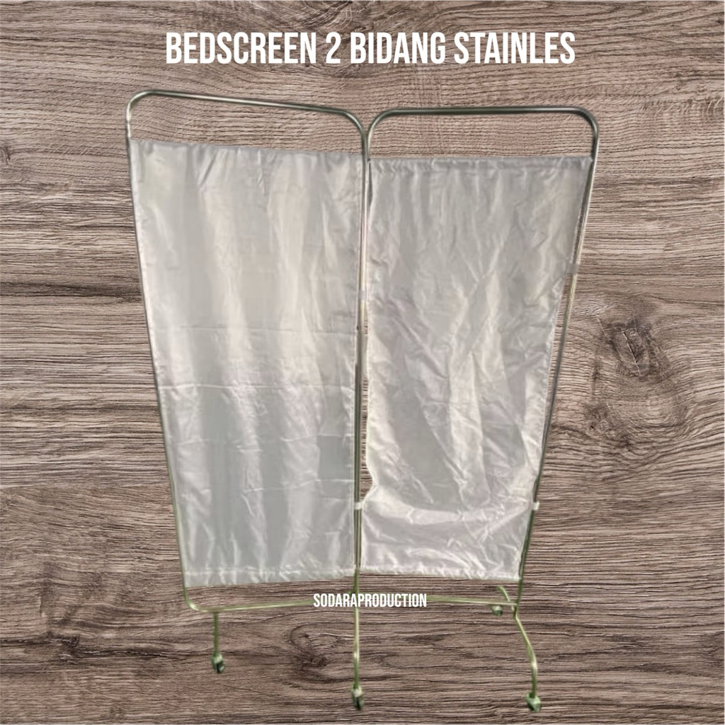 Jual Bed Screen 3 dan 2 Bidang Besi Stainless | Pembatas Ruangan Pasien ...