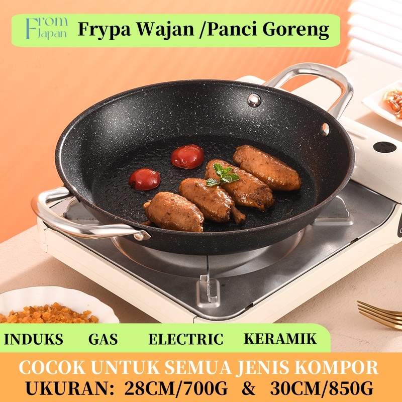 Jual Frypan Wajan Penggorengan Induksi panci masak dapur 28cm/30cm ...