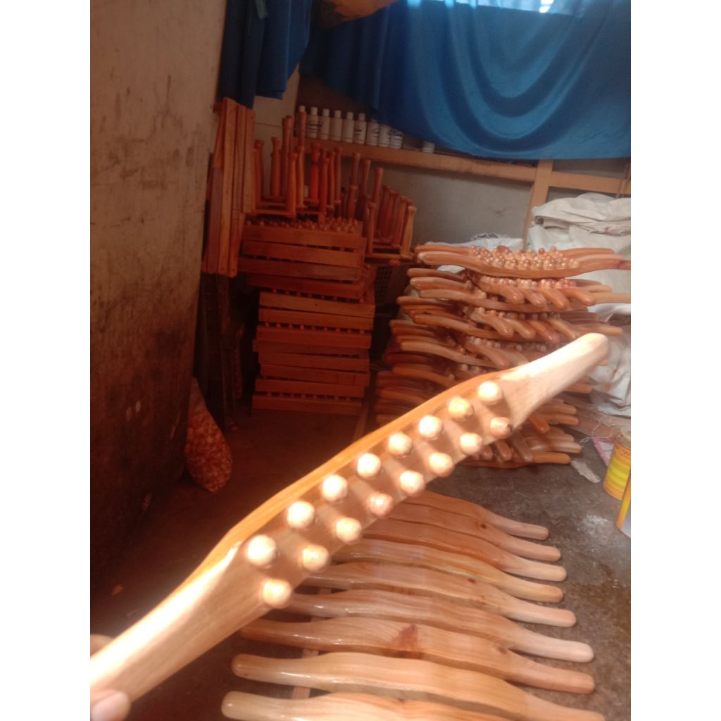 Jual tongkat pijat kayu guasha,utuk kaki leher punggung dan perut ...