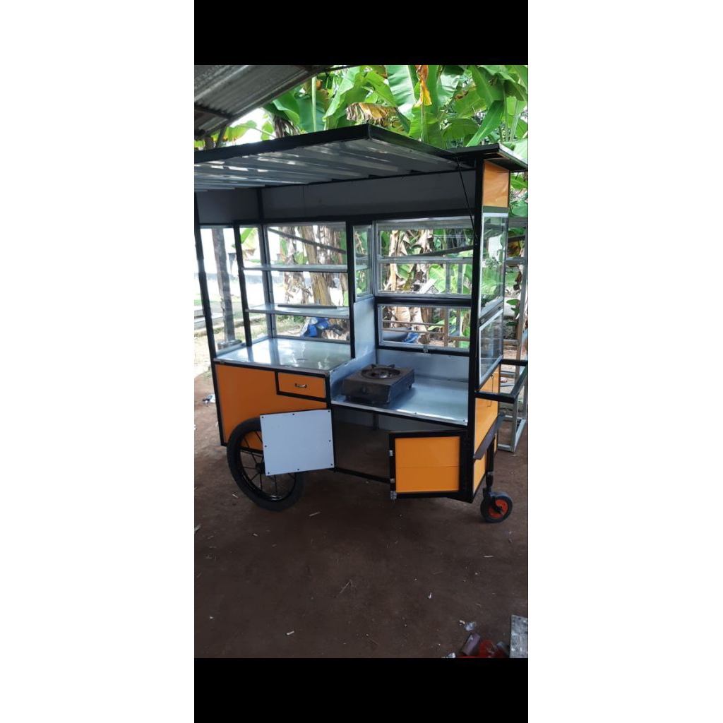Jual gerobak roti bakar, grobak steak, gerobak kebab, gerobak bakso ...