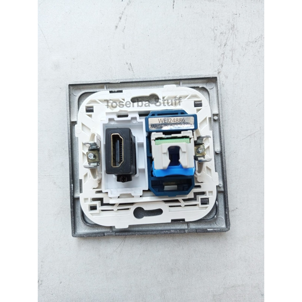 Jual Stop Kontak Panasonic Dual HDMI dan LAN Internet Data Cat6 RJ45 ...