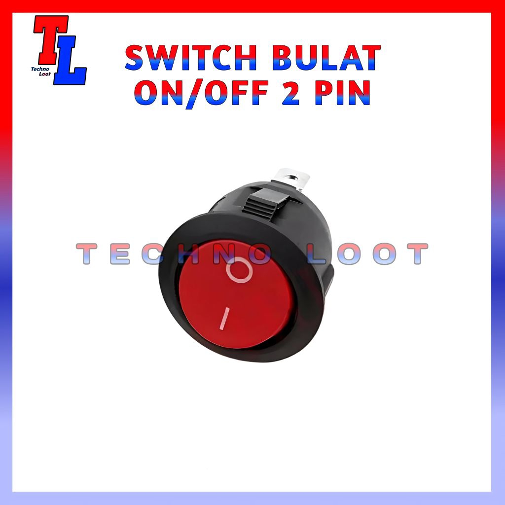 Jual Saklar On/Off Bulat 2 Kaki Merah Kualitas Bagus | Shopee Indonesia