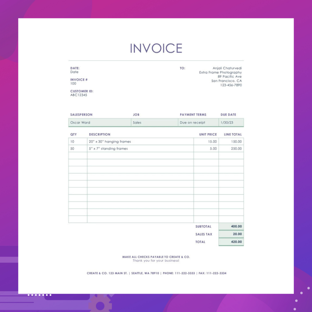 Jual 27 Template Invoice / Tagihan ke Pelanggan Excel | Shopee Indonesia