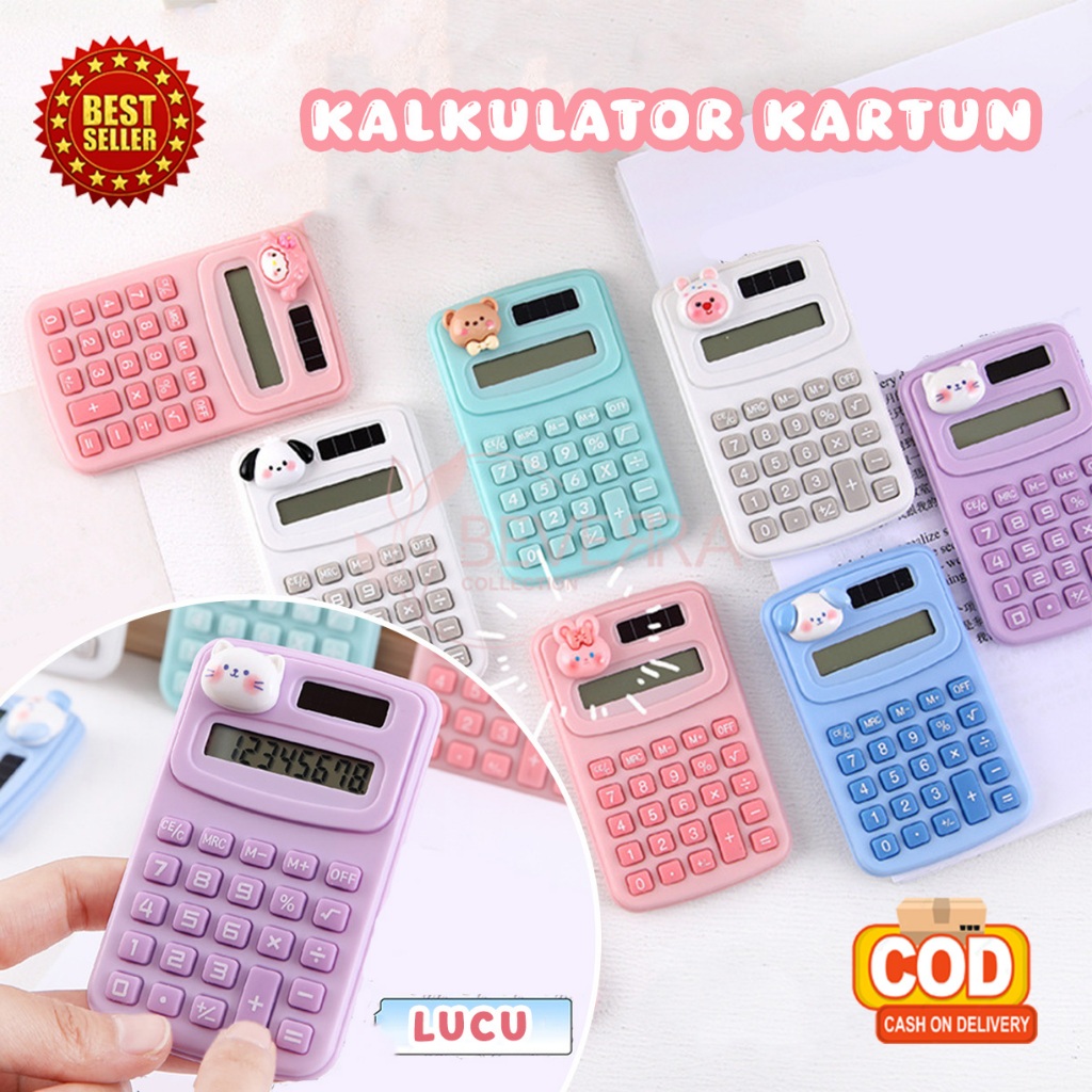 Jual Kalkulator Mini Lucu Portable Aksen Kartun Mini Pocket 8 Digit ...