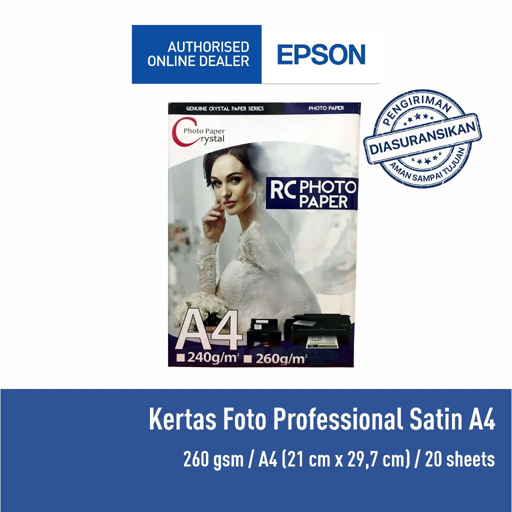 Jual Kertas Foto Professional Satin Photo Paper 260gsm A4 20 Sheet