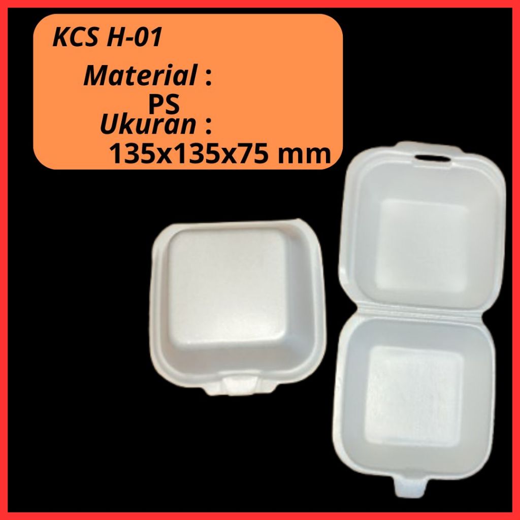 Jual STEROFOAM BURGER KCS H01 STYROFOAM BURGER GABUS MAKAN TEMPAT MAKAN ...